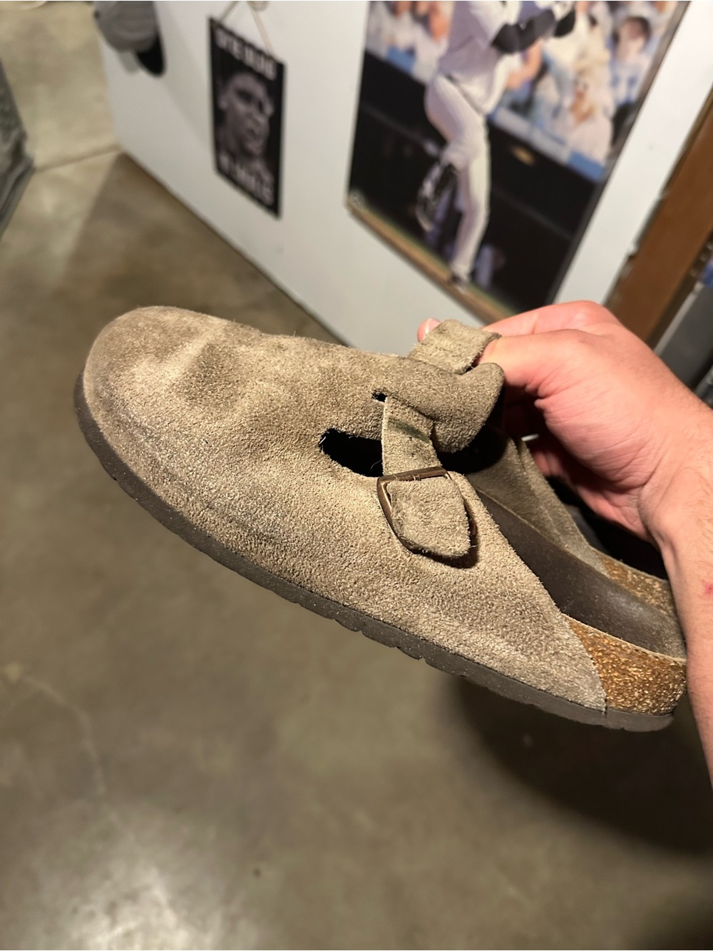 Birkenstock Boston Taupe Suede Clogs Slip On Shoes Unisex